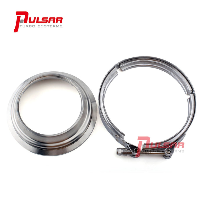 Pulsar Turbos S400 T6 Turbo 5 to 4″ Stainless Steel Flange Clamp Kit