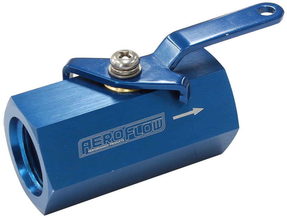 Aeroflow Shut Off Valve 10Orb Blue AF1001-10