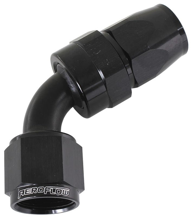 Aeroflow Alloy 60 Deg Hose End 4An AF208-04DBLK