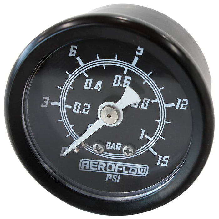 Aeroflow 1 1 2 0 15 Psi Press Gauge AF30-2204