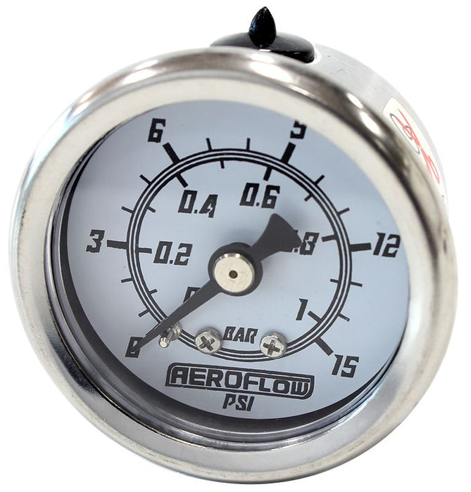 Aeroflow 1 1 2 0 15 Psi Pressure Gauge AF30-2206