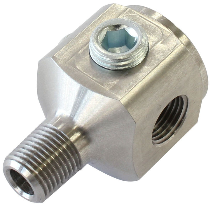 Aeroflow 1 8 Npt Block Adapter AF388-01