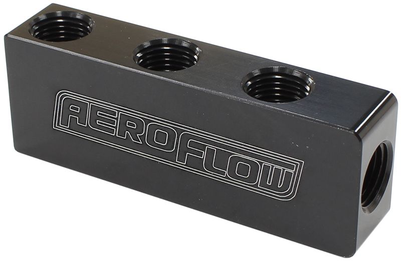 Aeroflow 06Blk Compact Distribution Block AF456-01-06BLK