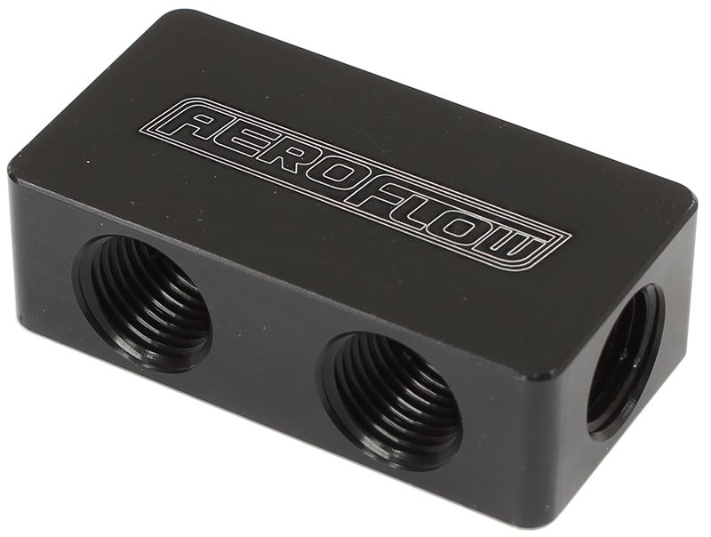 Aeroflow 04Blk Compact Distribution Block AF456-02-04BLK