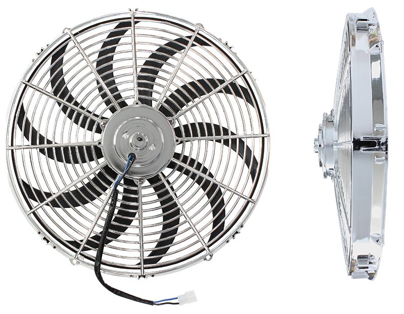 Aeroflow 16 Curved Blade Chrome Fan AF49-1028