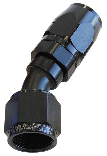 Aeroflow Alloy 30 Deg Hose End 10An AF507-10BLK