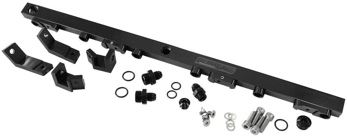 Aeroflow Fuel Rail Kit Ba Bf Black AF64-2004BLK