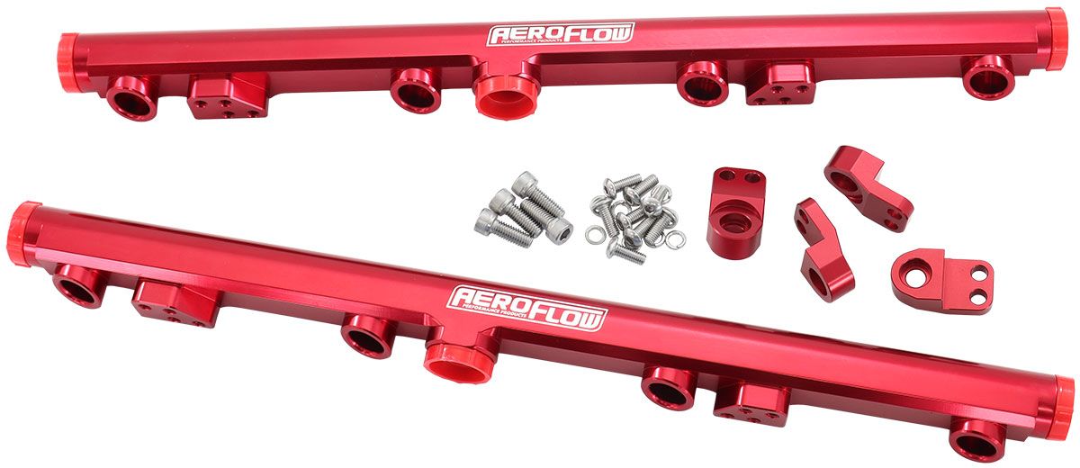 Aeroflow Gm Ls1 Ls2 Ls3 Fuel Rail Red AF64-2155R