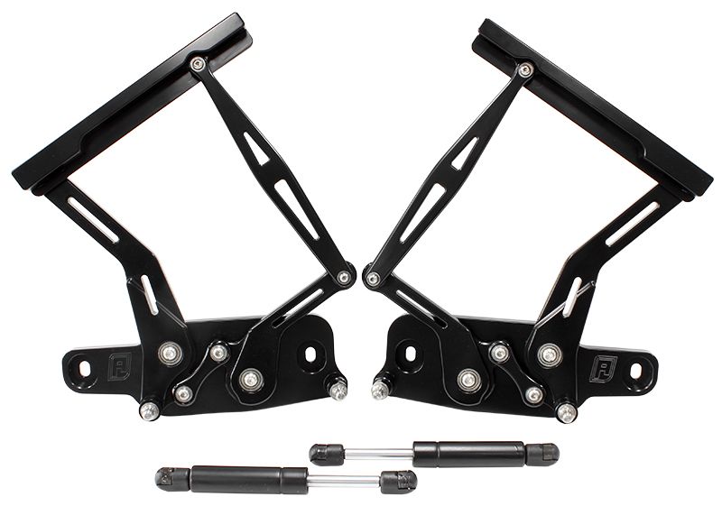 Aeroflow Billet Bonnet Hinge Kit Black AF64-4128BLK