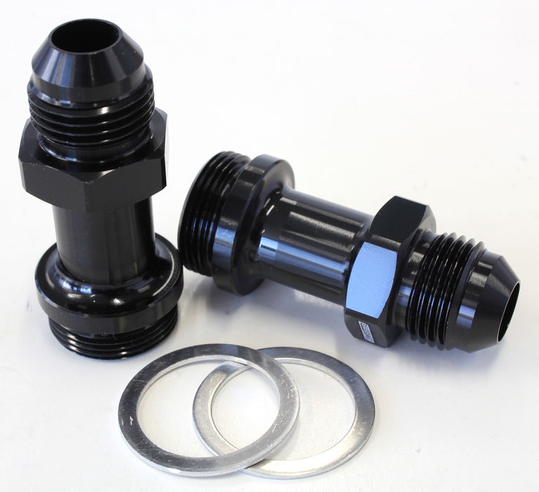 Aeroflow Holley Inlet Fitting 8An AF700-08BLK