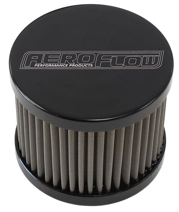 Aeroflow 8An S S Billet Breather AF77-2002BLK