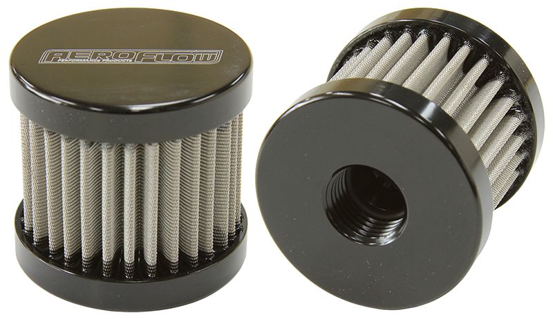 Aeroflow 6An S S Billet Breather AF77-2003BLK