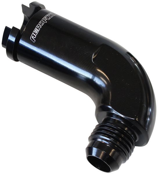 Aeroflow 90 Deg Push On Fuel Fitting AF803-01BLK