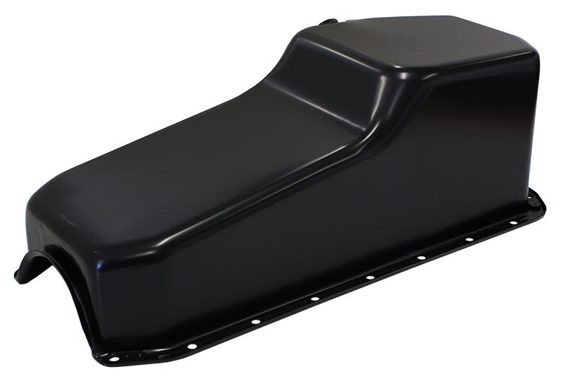 Aeroflow Steel Stock Oil Pan Sbc Black AF82-9005BLK