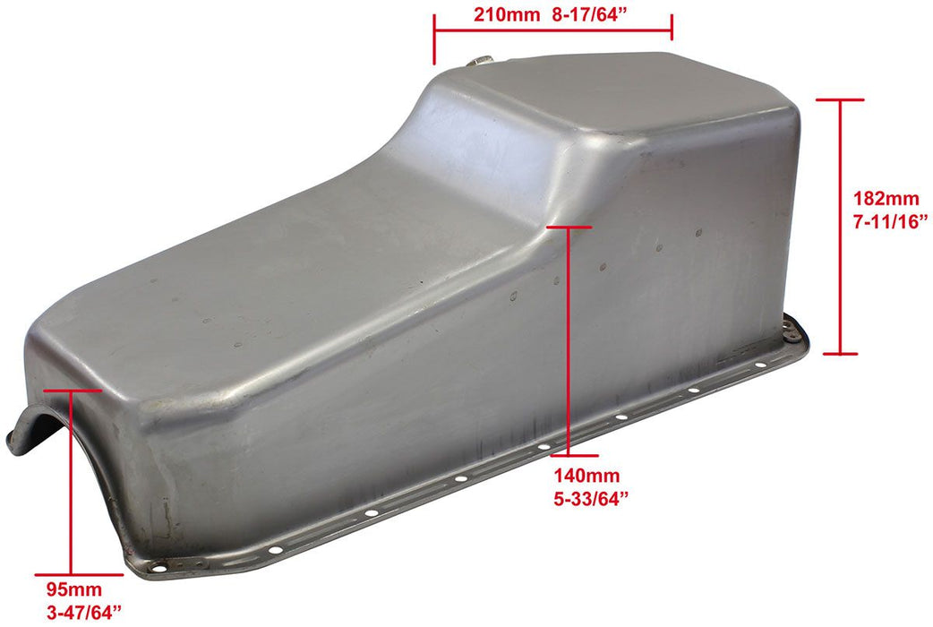 Aeroflow Steel Stock Oil Pan Sbc Raw AF82-9005