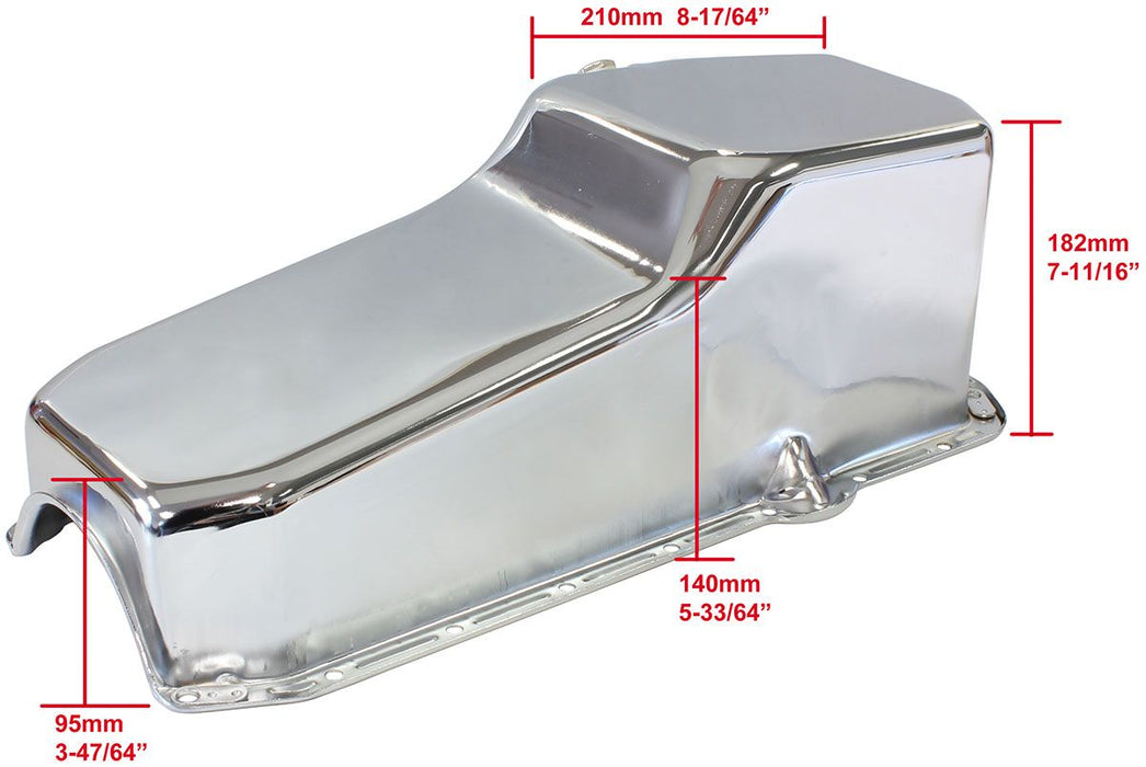 Aeroflow Steel Stock Oil Pan Sbc Chrome AF82-9092C