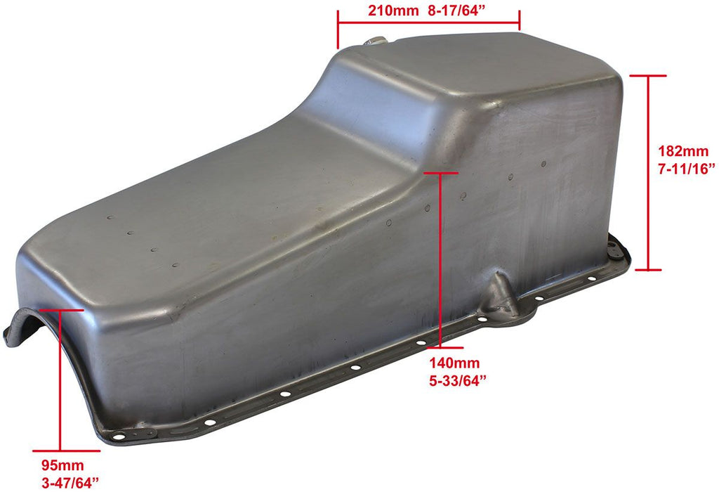 Aeroflow Steel Stock Oil Pan Sbc Raw AF82-9092