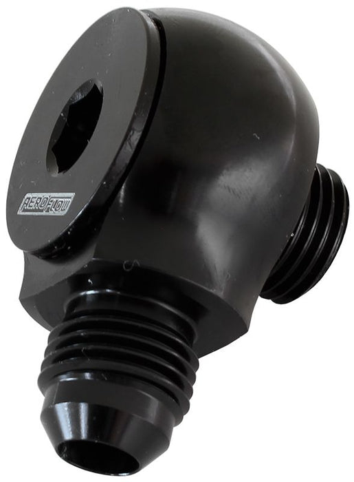 Aeroflow Slimline 8Orb To 8An 90 Deg AF909-08BLK