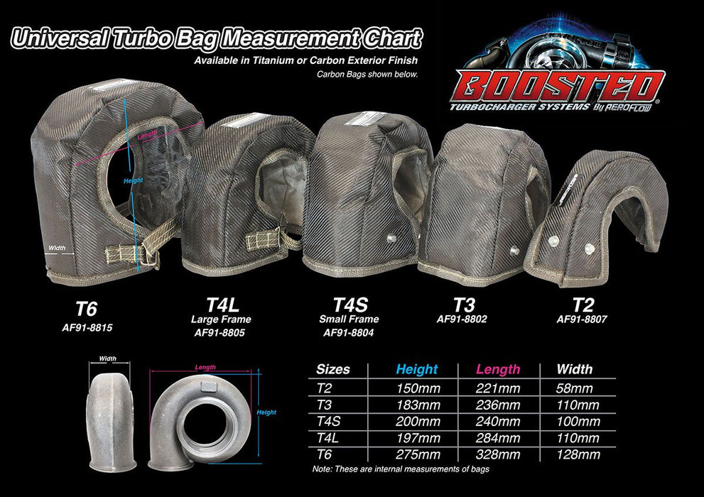 Aeroflow Turbo Bag Titanium Gt25 Gt28 AF91-8007