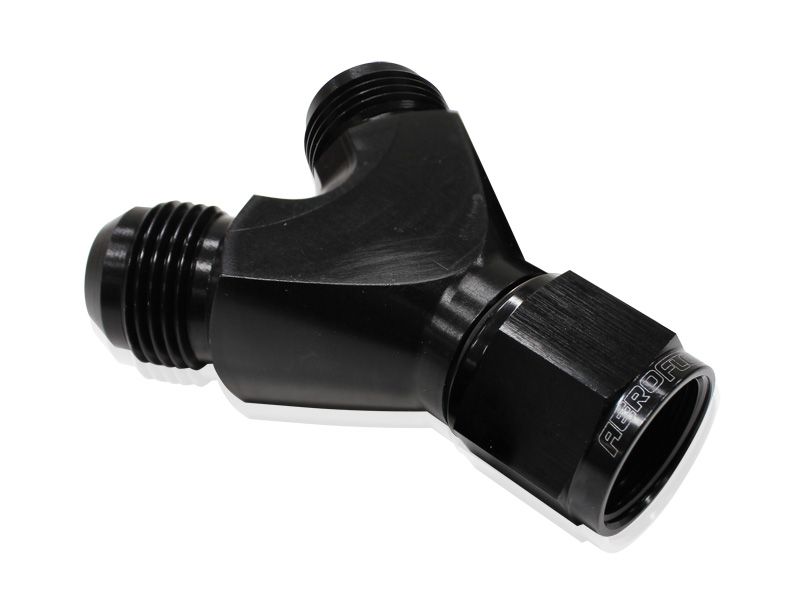 Aeroflow 08Blk Y Piece 10 Swivel Nut 2X 8An AF931-10-08BLK