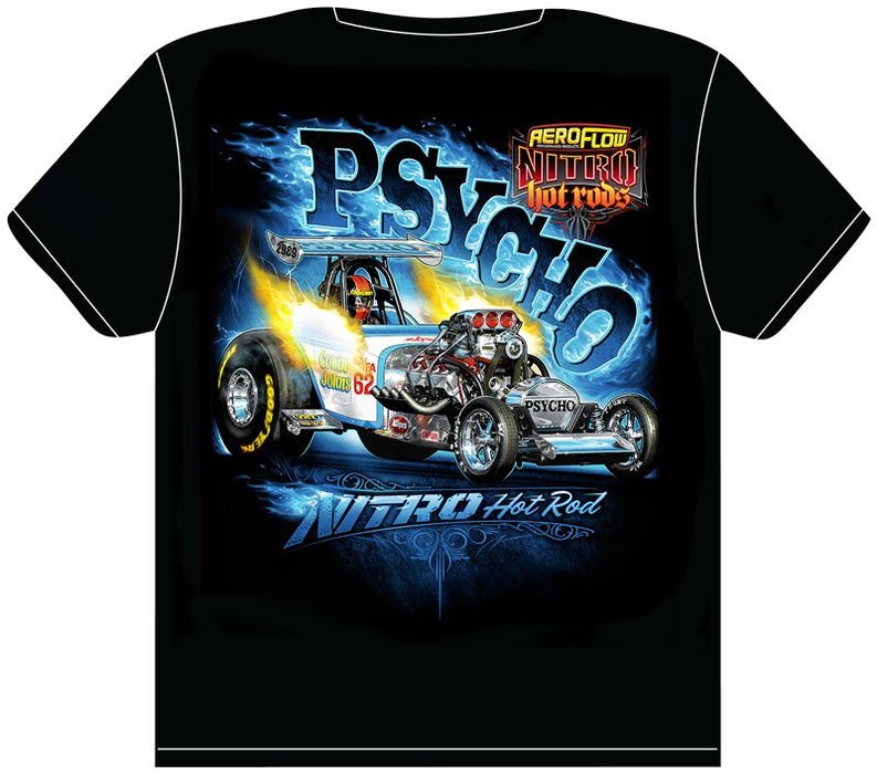 Aeroflow Psycho Nitro Hot Rod T Shirt RTPSYCHO-4T