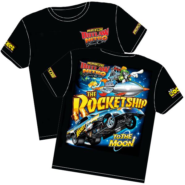 Aeroflow Rocket Ship Wheelstander T Shirt Strong Br Youth Large RTRS-YOUTH-L