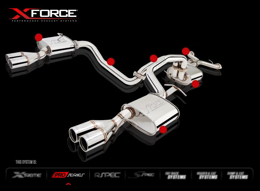 XFORCE Ford Falcon BA BF XR8 Sedan Twin 2.5" Catback Exhaust System