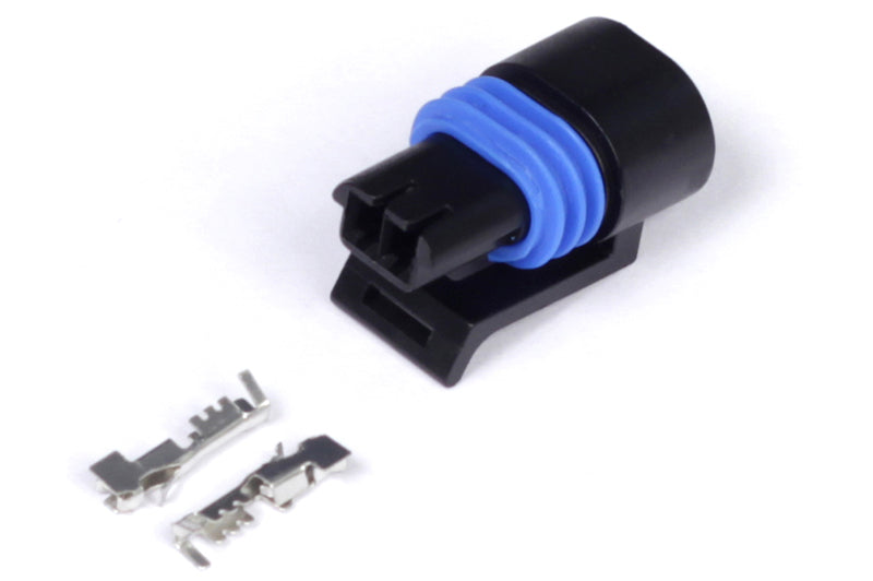 Haltech - Plug and Pins Only - Delphi 2 Pin GM style Coolant Temp Connector (Black) HT-030411