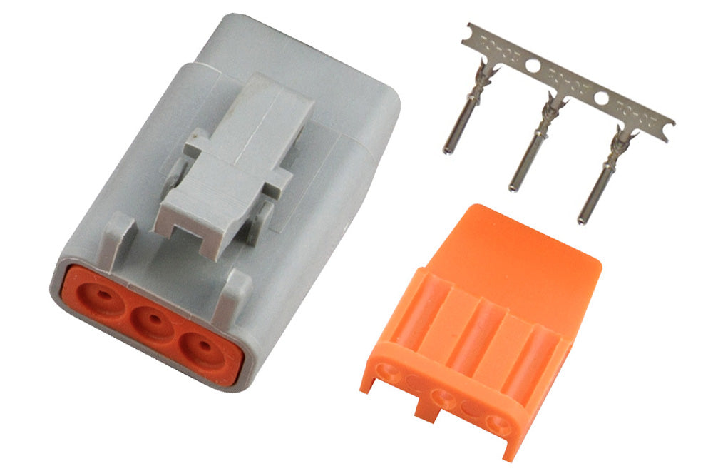 Haltech - Plug and Pins Only - Male Deutsch DTM-3 Connector (7.5 Amp) HT-031001