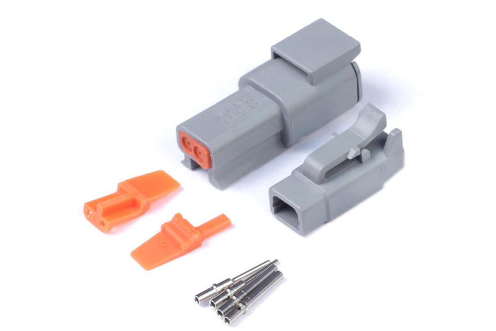 Haltech - Plug and Pins Only - Matching Set of Deutsch DTM-2 Connectors (7.5 Amp) HT-031012