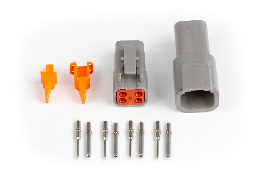 Haltech - Plug and Pins Only - Matching Set of Deutsch DTM-4 Connectors (7.5 Amp) HT-031014