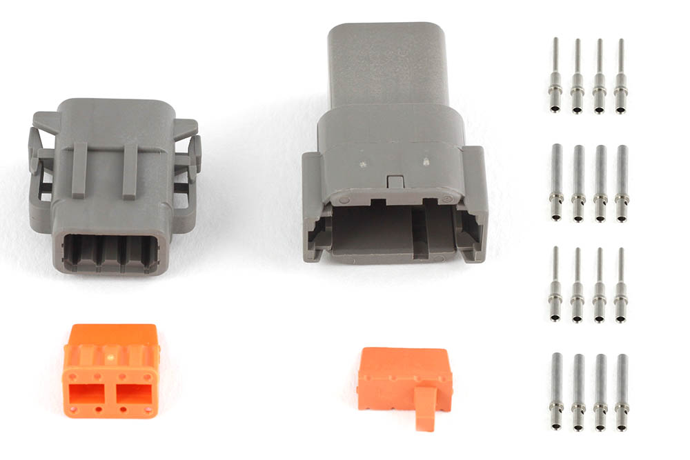 Haltech - Plug and Pins Only - Matching Set of Deutsch DTM-8 Connectors (7.5 Amp) HT-031016