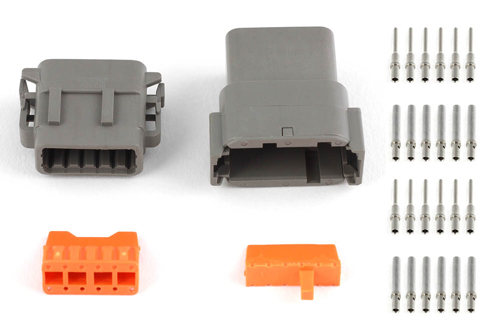 Haltech - Plug and Pins Only - Matching Set of Deutsch DTM-12 Connectors (7.5 Amp) HT-031017