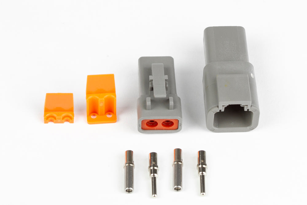 Haltech - Plug and Pins Only - Matching Set of Deutsch DTP-2 Connectors (25 Amp)  HT-031202