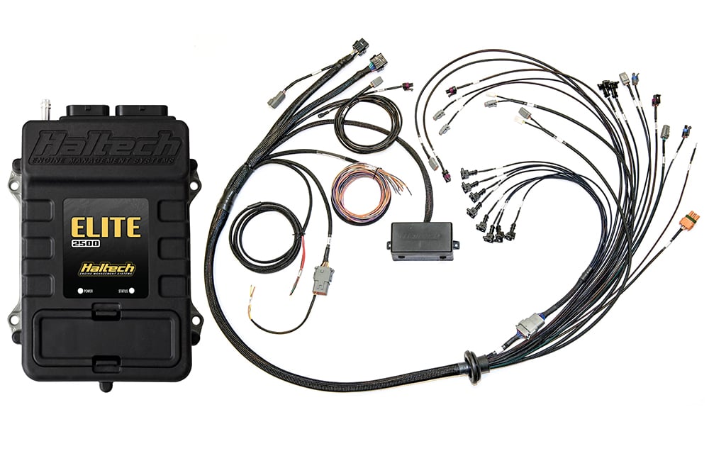 Haltech - Elite 2500 + V8 Small/Big Block GM, Ford & Chrysler Terminated Harness Kit HT-151376