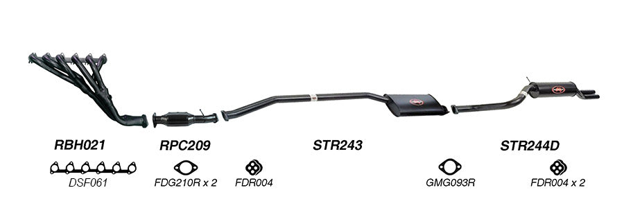 Redback Exhaust System to suit Ford Falcon (07/1998 - 09/2002)