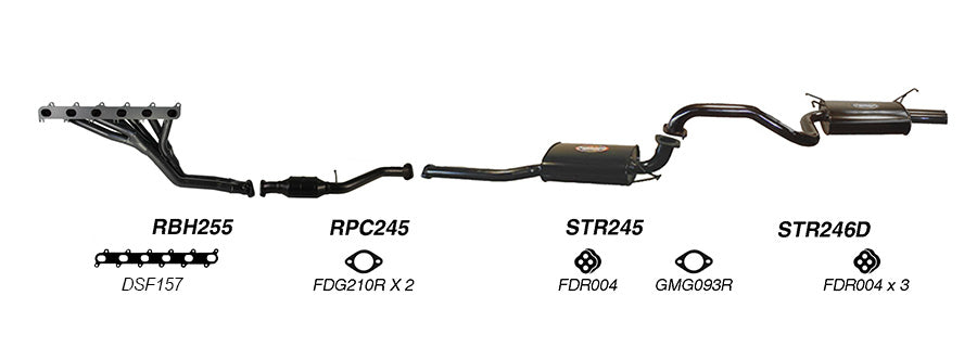 Redback Exhaust System to suit Ford Falcon (01/2002 - 09/2005), Fairmont (01/2002 - 01/2005)