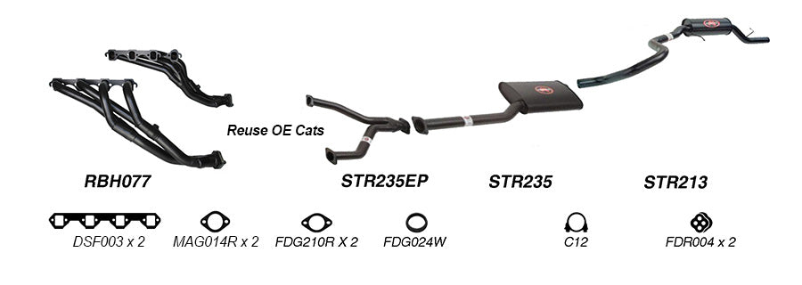 Redback Exhaust System to suit Ford Fairmont (01/1992 - 01/2000), Falcon (01/1992 - 01/1998)