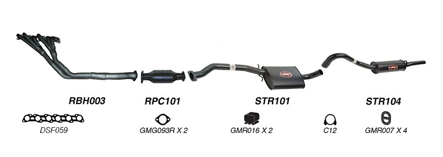 Redback Exhaust System to suit Holden Calais (01/1986 - 1988), Commodore (01/1986 - 1988)