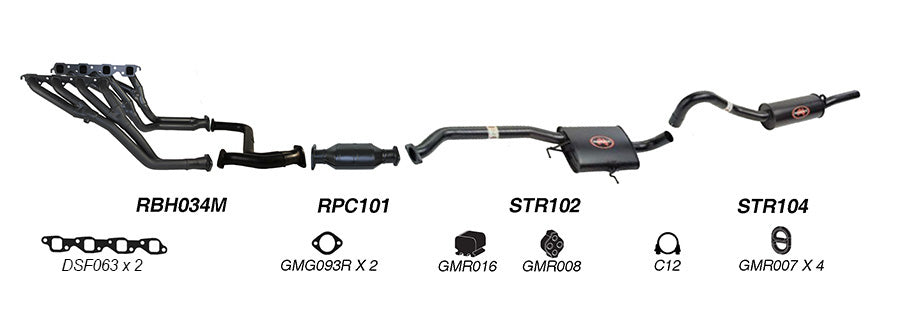 Redback Exhaust System to suit Holden Calais (01/1995 - 1997), Commodore (01/1995 - 01/1997)