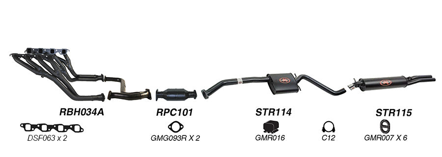 Redback Exhaust System to suit Holden Caprice (01/1990 - 01/1999), Statesman (01/1990 - 1999)