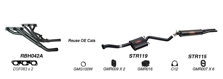 Redback Exhaust System to suit Holden Caprice (01/1995 - 1999), Statesman (01/1995 - 1999)