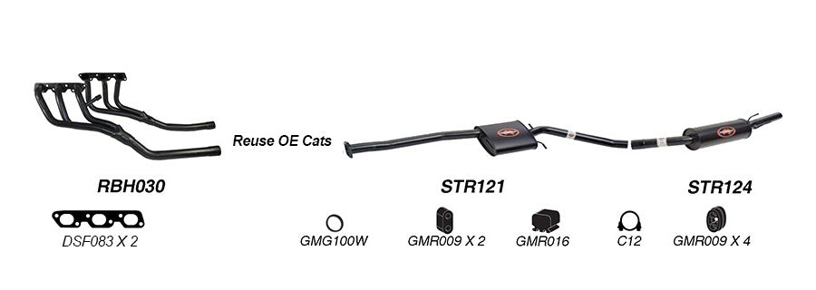 Redback Exhaust System to suit Holden Caprice (01/1999 - 01/2004), Statesman (01/1999 - 01/2004)