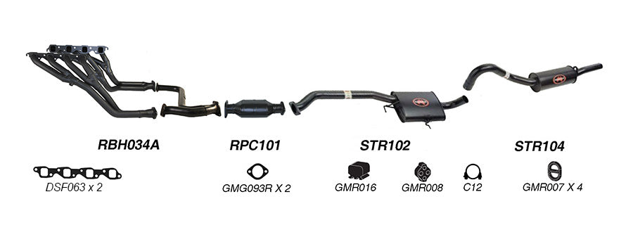 Redback Exhaust System to suit Holden Commodore (01/1995 - 1997), Calais (01/1995 - 01/1997)