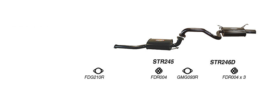 Redback Exhaust System to suit Ford Fairmont (01/2002 - 01/2008), Falcon (01/2002 - 04/2008)