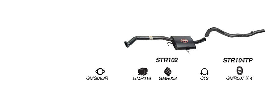 Redback Exhaust System to suit Holden Commodore (01/1988 - 01/1997), Calais (01/1988 - 1997)