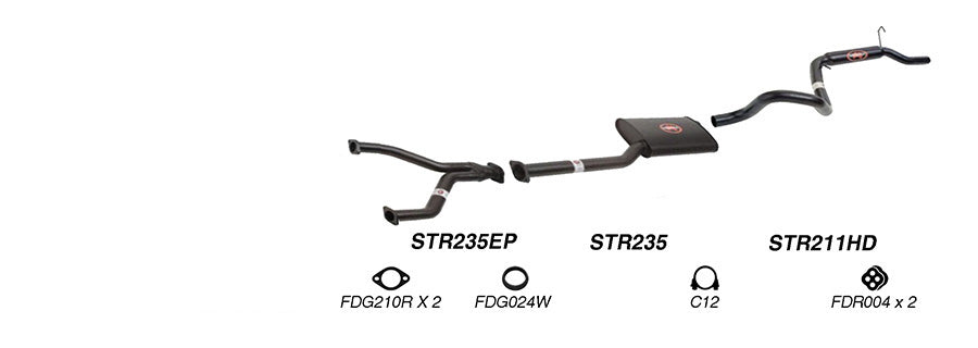 Redback Exhaust System to suit Ford Falcon (01/1991 - 09/2002), Fairmont (01/1991 - 09/2002)