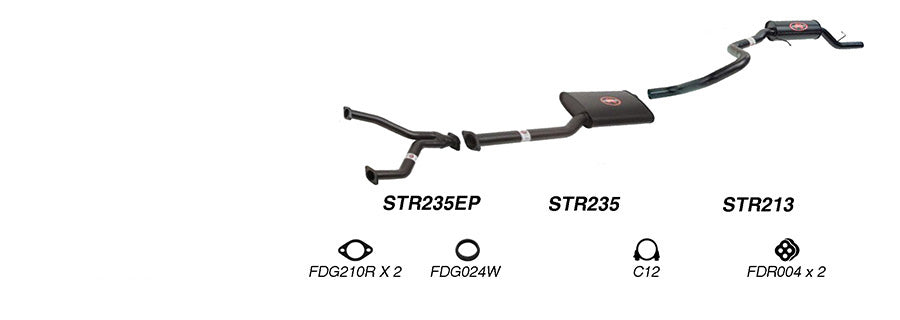 Redback Exhaust System to suit Ford Falcon (01/1992 - 01/1998), Fairmont (01/1992 - 01/2000)