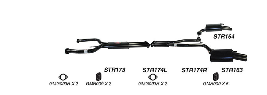 Redback Exhaust System to suit Holden Commodore (01/2006 - 09/2015), Calais (01/2006 - 2016), HSV GTS (08/2006 - 2008), Clubsport (08/2006 - 06/2008), Clubsport R8 (08/2006 - 2008), Senator (08/2006 - 03/2008)