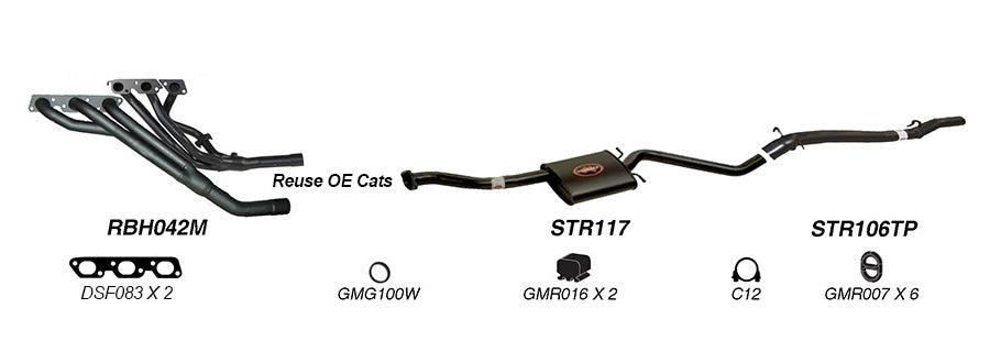 Redback Exhaust System to suit Holden Commodore (01/1995 - 01/1997), Calais (01/1995 - 01/1997)